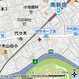 東京都渋谷区代々木1丁目9-6周辺の地図