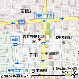 東京都江東区千田14周辺の地図