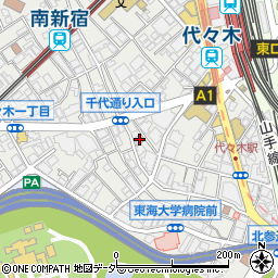 東京都渋谷区代々木1丁目26-5周辺の地図