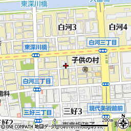 東京都江東区白河3丁目周辺の地図