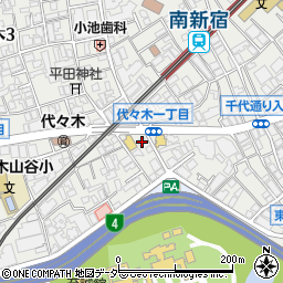 東京都渋谷区代々木1丁目9-8周辺の地図