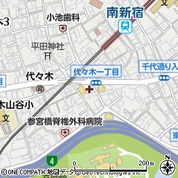 東京都渋谷区代々木1丁目9-8周辺の地図