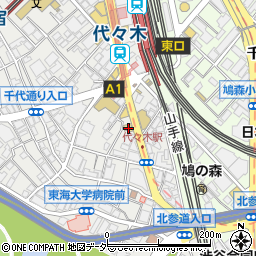 東京都渋谷区代々木1丁目30-3周辺の地図