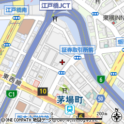 東京都中央区日本橋兜町6周辺の地図