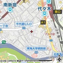 和食 高瀬 新宿周辺の地図