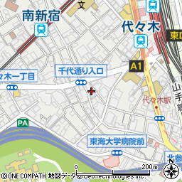 東京都渋谷区代々木1丁目26-6周辺の地図