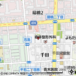 東京都江東区千田12周辺の地図