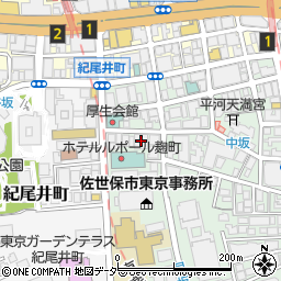山崎伊久江美容室　ホテルルポール麹町店周辺の地図