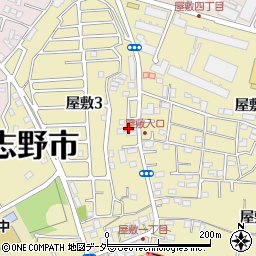 習志野屋敷郵便局周辺の地図