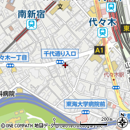 東京都渋谷区代々木1丁目26-8周辺の地図