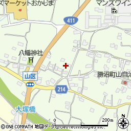 山梨県甲州市勝沼町山895-2周辺の地図