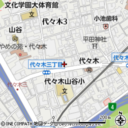 東京都渋谷区代々木3丁目3-2周辺の地図