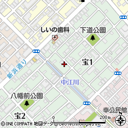 千葉県市川市宝周辺の地図