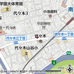 東京都渋谷区代々木3丁目1-11周辺の地図