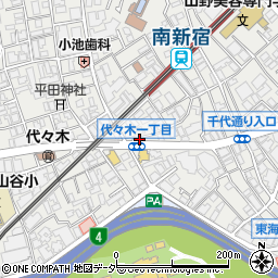 東京都渋谷区代々木1丁目45-7周辺の地図