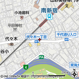 東京都渋谷区代々木1丁目45-6周辺の地図