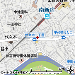 東京都渋谷区代々木1丁目45-6周辺の地図