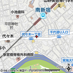 東京都渋谷区代々木1丁目45-5周辺の地図