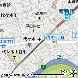 東京都渋谷区代々木3丁目1-6周辺の地図