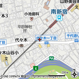 東京都渋谷区代々木1丁目46周辺の地図