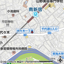 東京都渋谷区代々木1丁目45-11周辺の地図