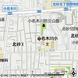 江東北砂三郵便局周辺の地図