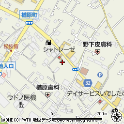 どんどん楢原店周辺の地図