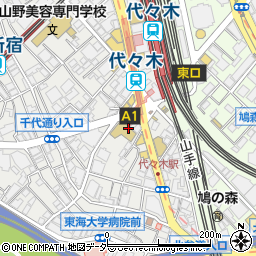 東京都渋谷区代々木1丁目29周辺の地図