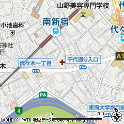 東京都渋谷区代々木1丁目44-9周辺の地図