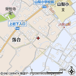 山梨県山梨市落合736周辺の地図