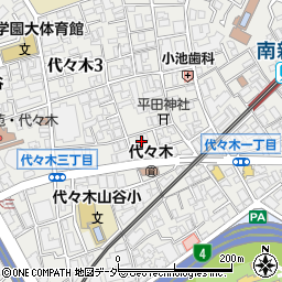 東京都渋谷区代々木3丁目1-16周辺の地図