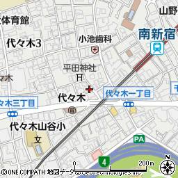 東京都渋谷区代々木3丁目1-2周辺の地図