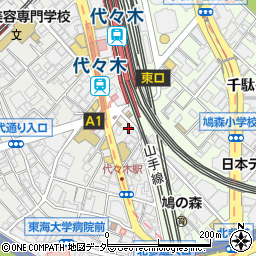 東京都渋谷区代々木1丁目32-14周辺の地図