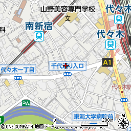 東京都渋谷区代々木1丁目41-5周辺の地図