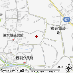 山梨県韮崎市大草町（下條西割）周辺の地図