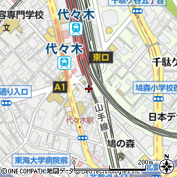 東京都渋谷区代々木1丁目33-1周辺の地図