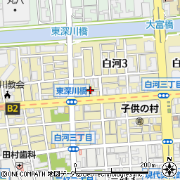 東京都江東区白河周辺の地図