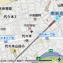 東京都渋谷区代々木3丁目1-18周辺の地図