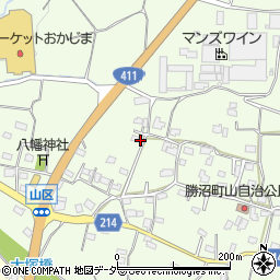 山梨県甲州市勝沼町山898周辺の地図