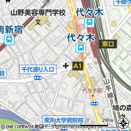 東京都渋谷区代々木1丁目38-10周辺の地図