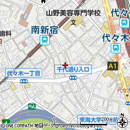 東京都渋谷区代々木1丁目42 4の地図 住所一覧検索 地図マピオン