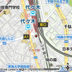東京都渋谷区代々木1丁目33周辺の地図