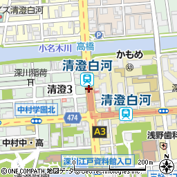 清澄白河駅周辺の地図