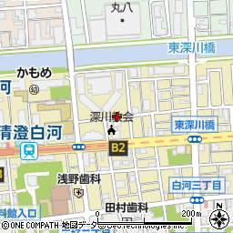 東京都江東区白河2丁目周辺の地図