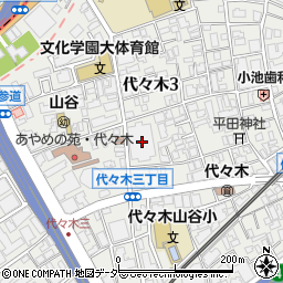 東京都渋谷区代々木3丁目4-2周辺の地図