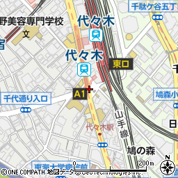 代々木駅周辺の地図