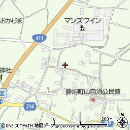 山梨県甲州市勝沼町山927周辺の地図