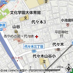 東京都渋谷区代々木3丁目4周辺の地図