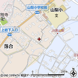 山梨県山梨市落合696周辺の地図