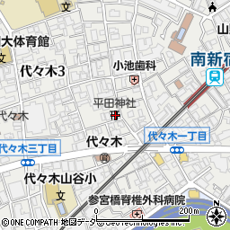 東京都渋谷区代々木3丁目8-10周辺の地図